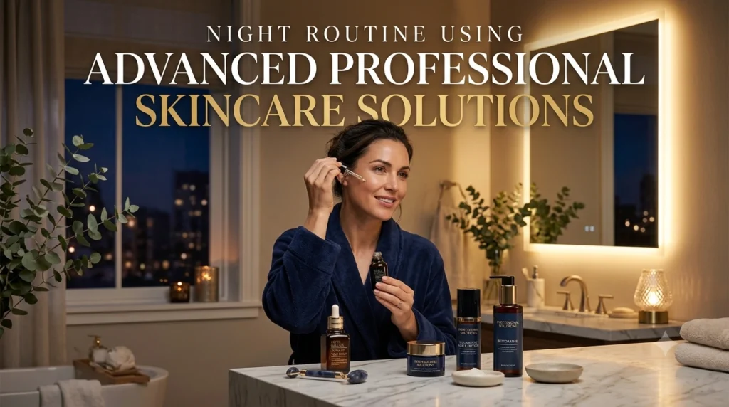 Night Routine Using Advanced Professional Skincare Solutions