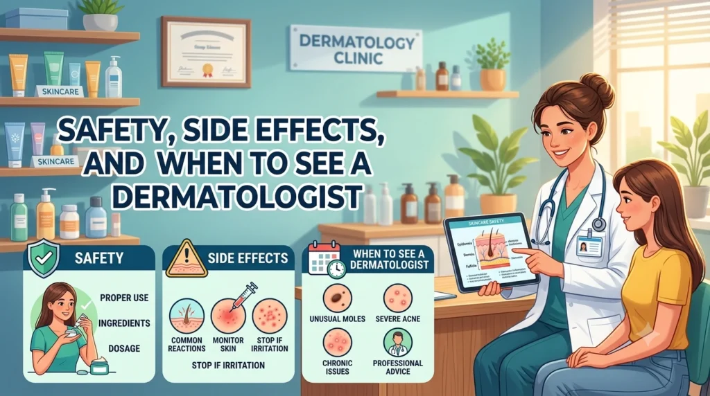 Safety, Side Effects, and When to See a Dermatologist