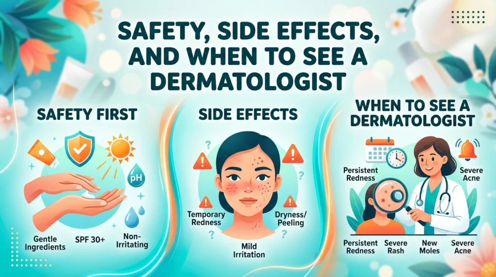 Safety, Side Effects, and When to See a Dermatologist