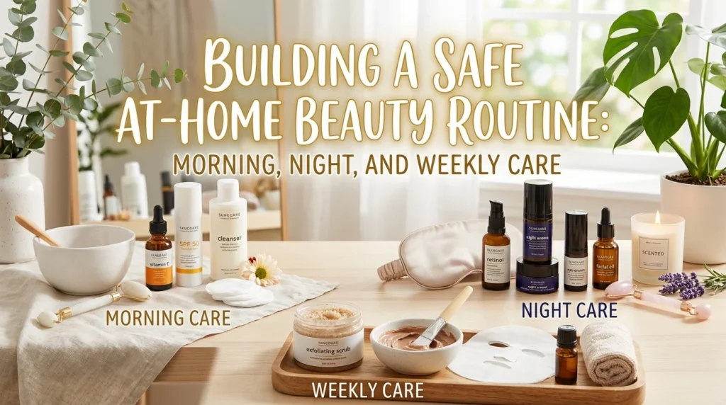Building a Safe At-Home Beauty Routine: Morning, Night, and Weekly Care