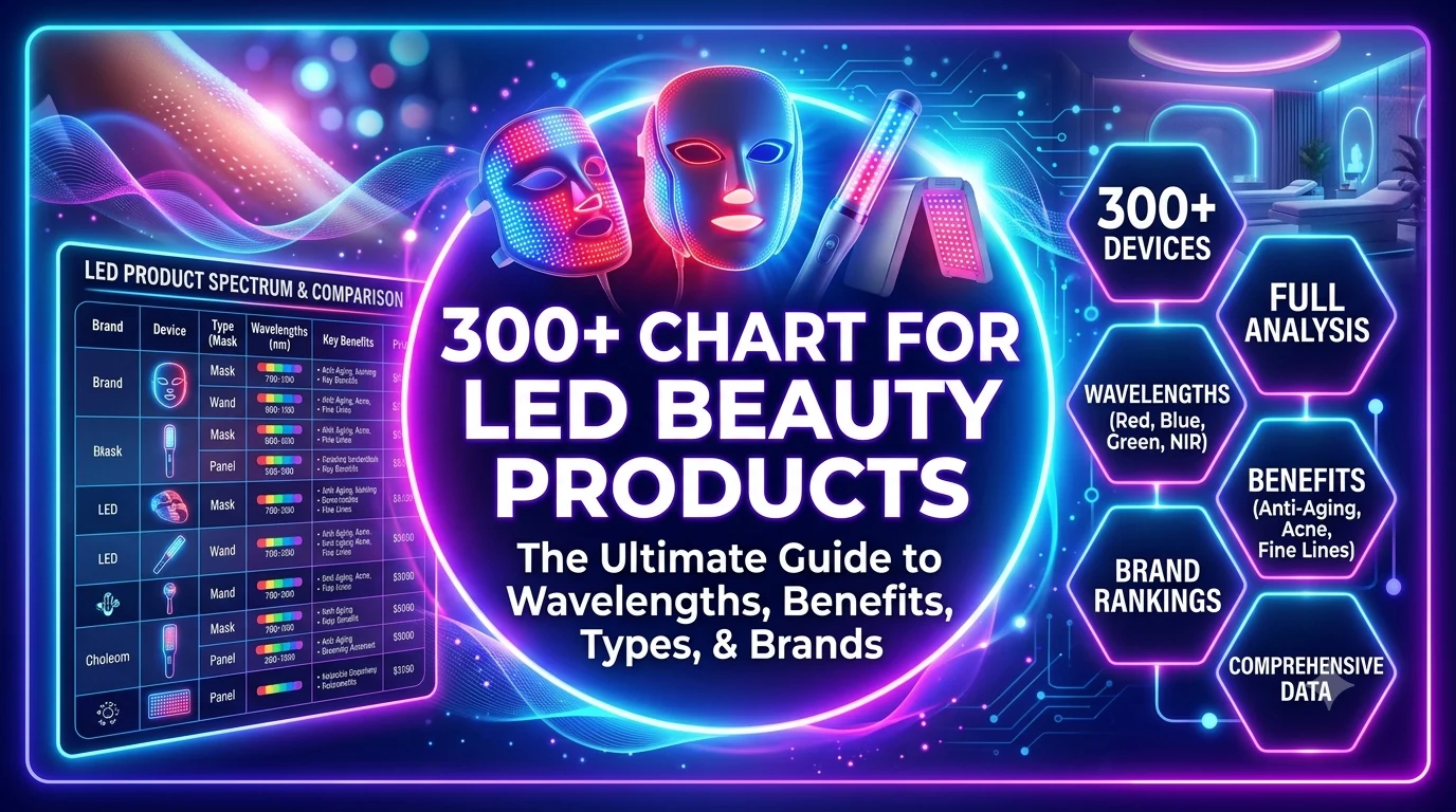 300+ Chart for LED Beauty Products