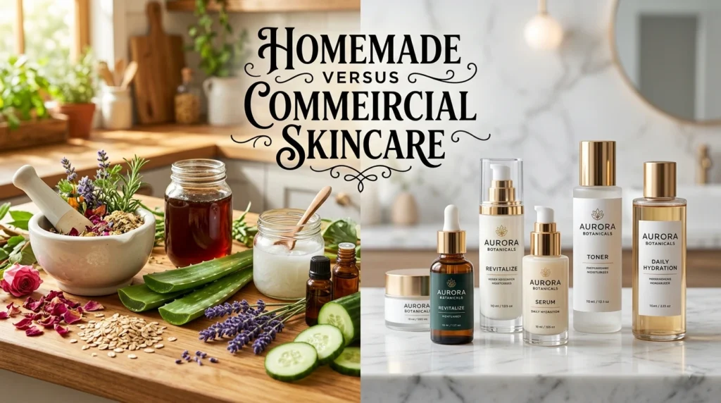 Homemade versus commercial skincare