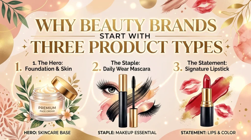 Why Beauty Brands Start with Three Product Types